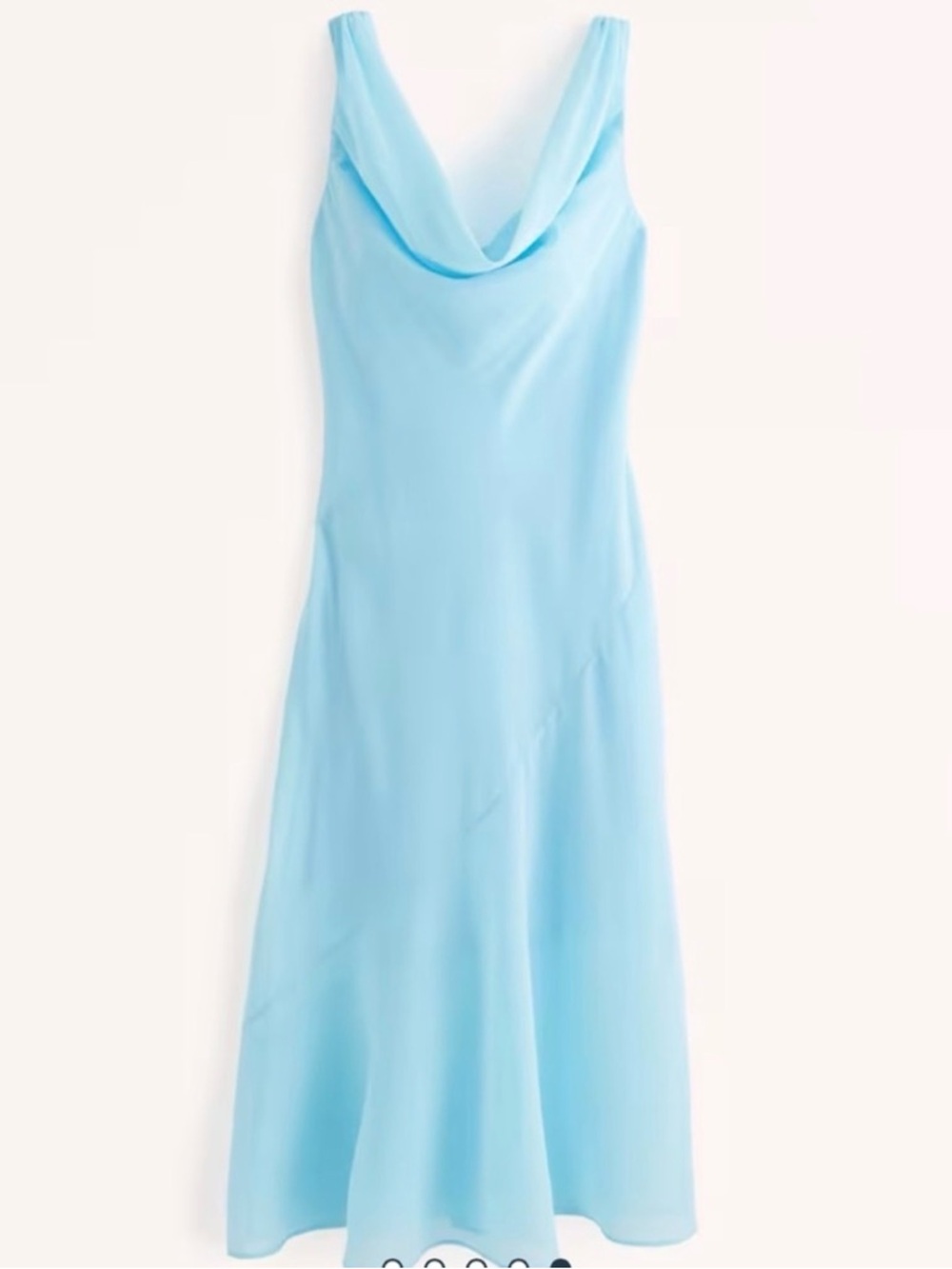 Abercrombie & Fitch Light Blue Cowl Neck Midi Dress - Picture 2 of 6